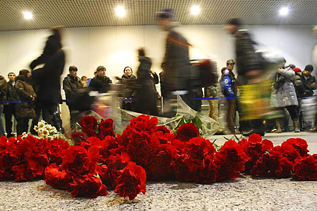 A bombing at Moscow's Domodedovo airport on Jan. 24 killed 35 people and injured more than 150 others. Jan. 26 has been declared a day of mourning in Russia.